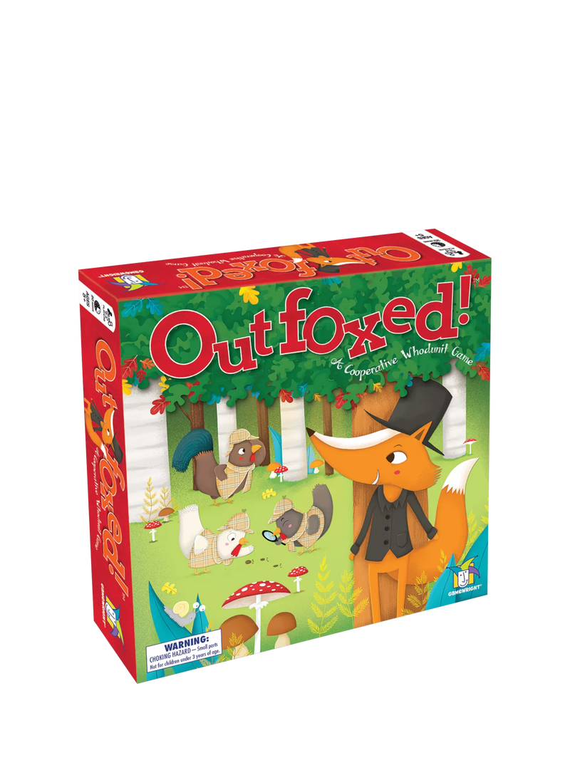 Esdevium Outfoxed cooperative whodunit board game, imported from the UK