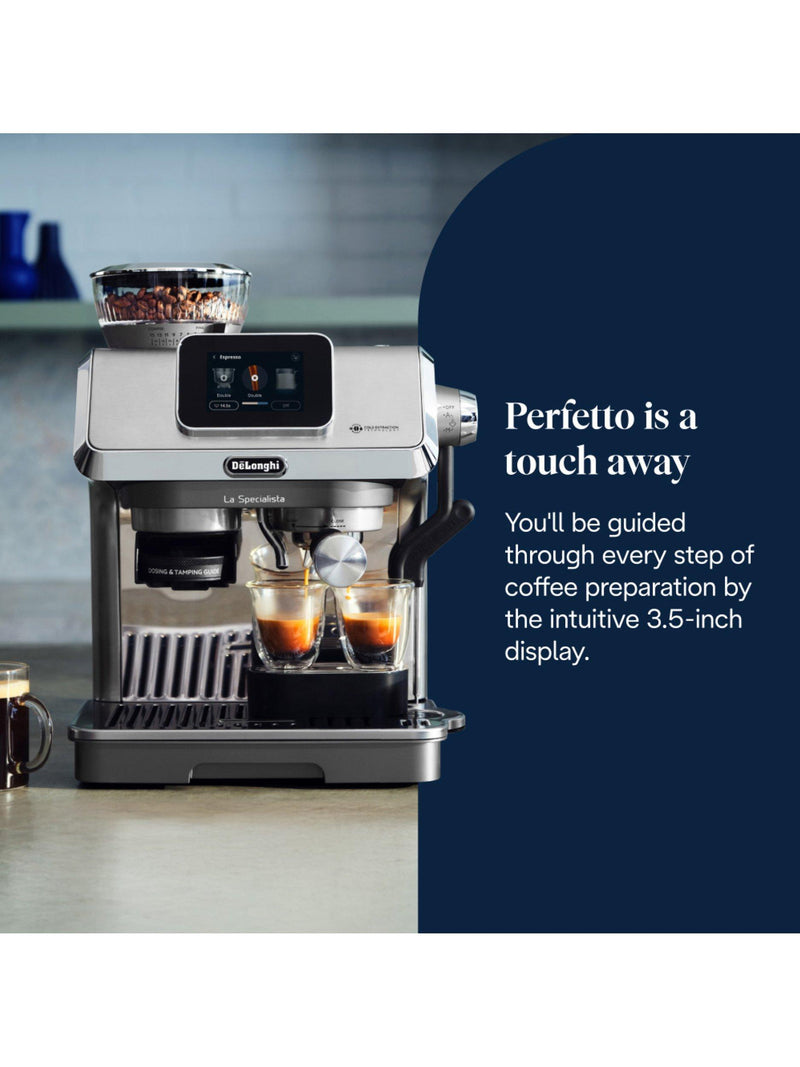 De'Longhi La Specialista EC9455.M Touch Bean to Cup Coffee Machine, Silver