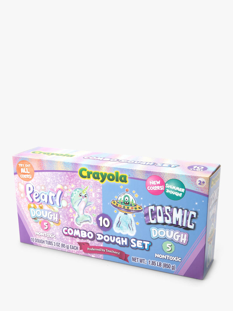 Crayola pearl and cosmic dough set 10 pack, imported from the UK