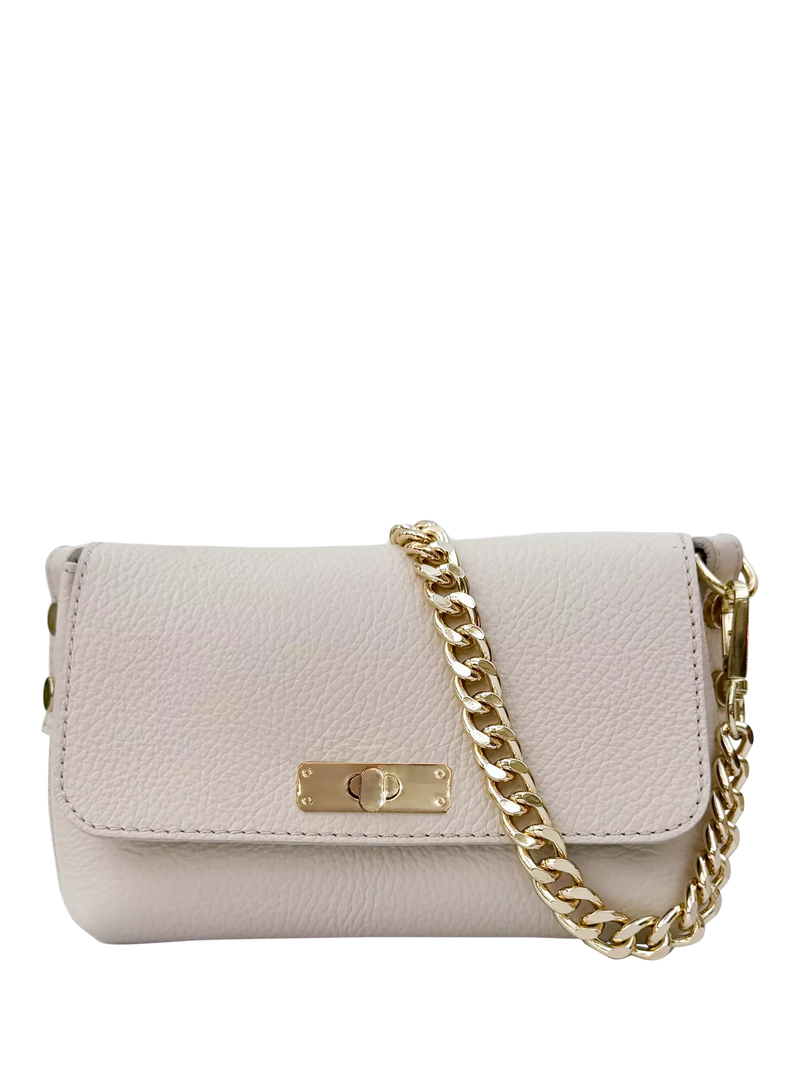 Apatchy London Maisie Mini Leather Crossbody Bag with Slim Flat Crossbody Strap