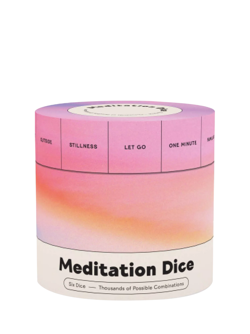 Chronicle Books Meditation Dice with six wooden dice, UK version
