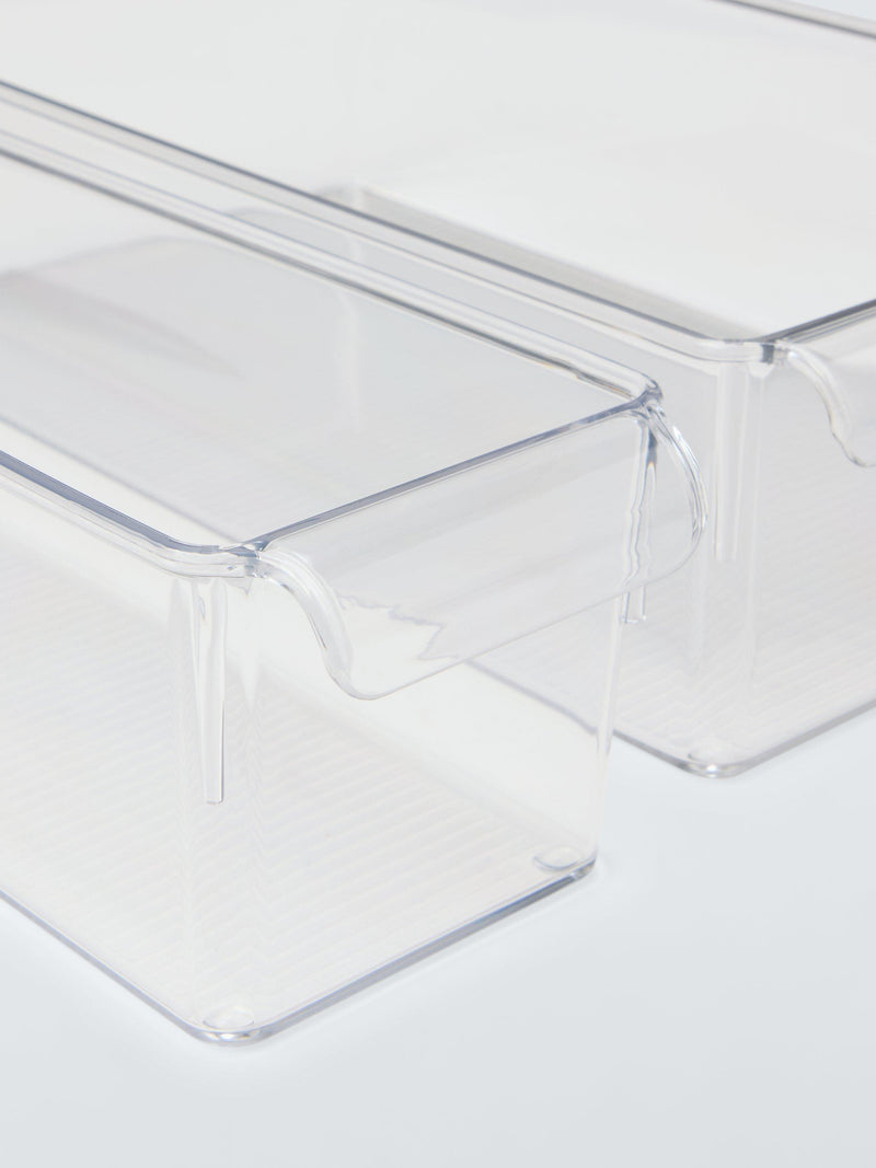 John Lewis fridge organiser set of 2 clear plastic - British product