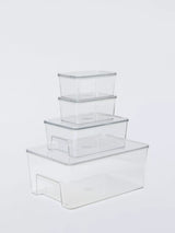 John Lewis John Lewis Fridge Organiser Container Set of 4 Clear- Buy online at McGrocer