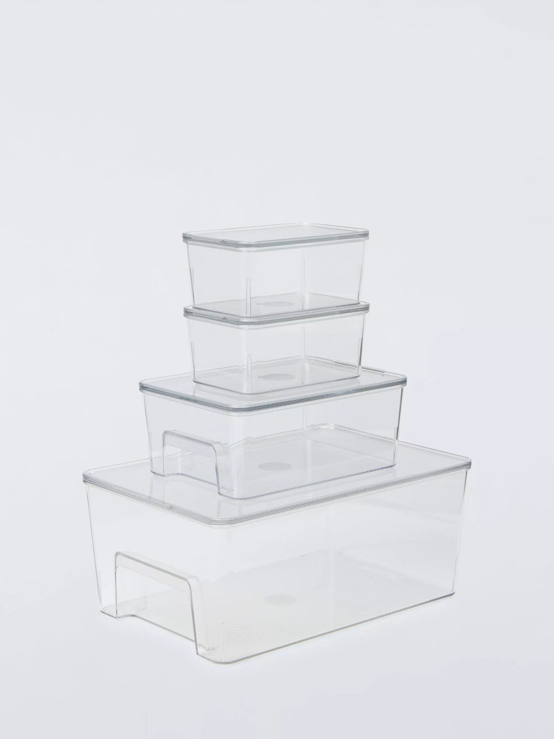 John Lewis clear fridge organiser set of 4, imported from the UK