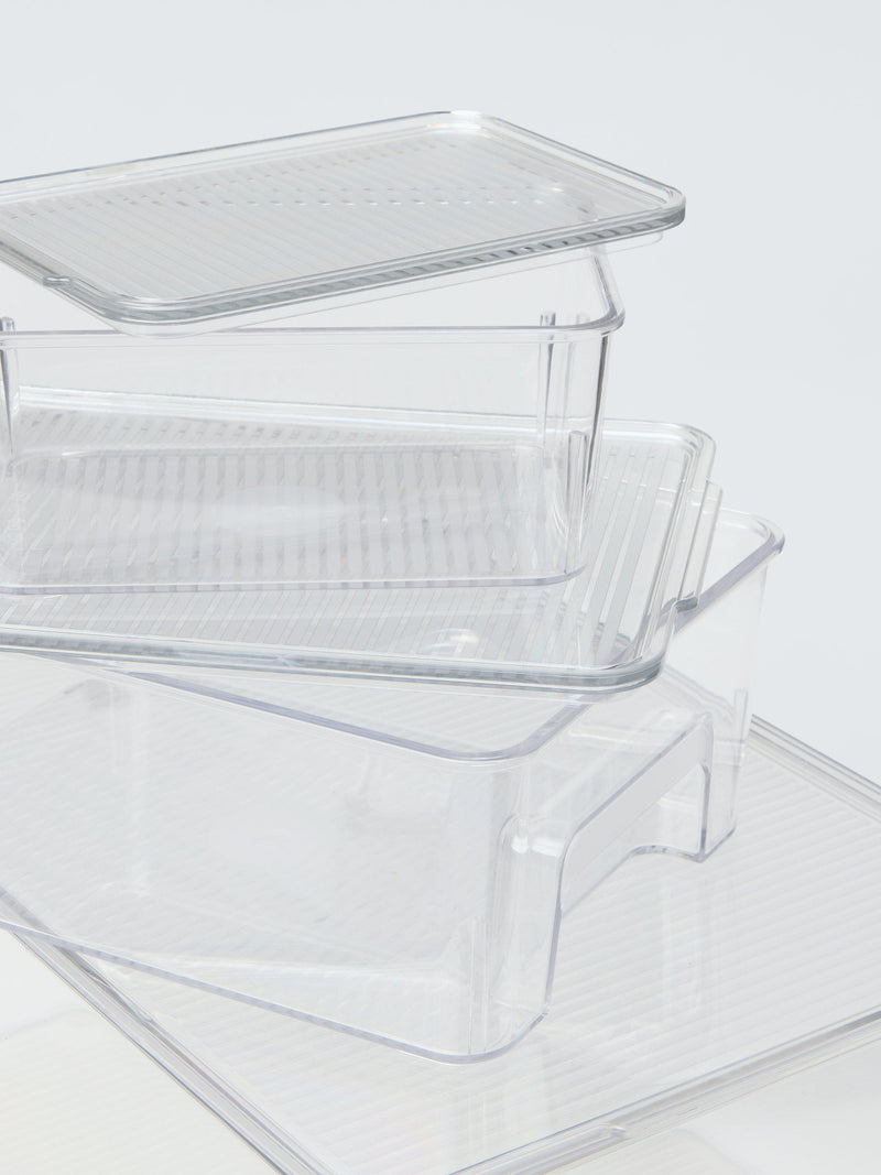 John Lewis clear fridge organiser set of 4, imported from the UK