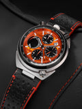 Citizen Bullhead racing chronograph watch with orange dial, UK version