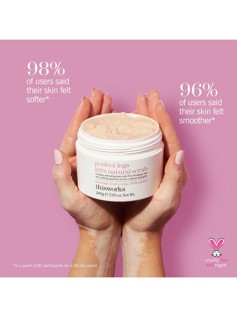 This Works Perfect Legs body scrub 200g, imported from the UK