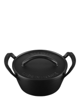 John Lewis Le Creuset BBQ Outdoor Cast Iron Round Casserole 25cm Matte Black- Buy online at McGrocer