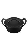 Le Creuset outdoor cast iron casserole matte black 25cm (British brand)
