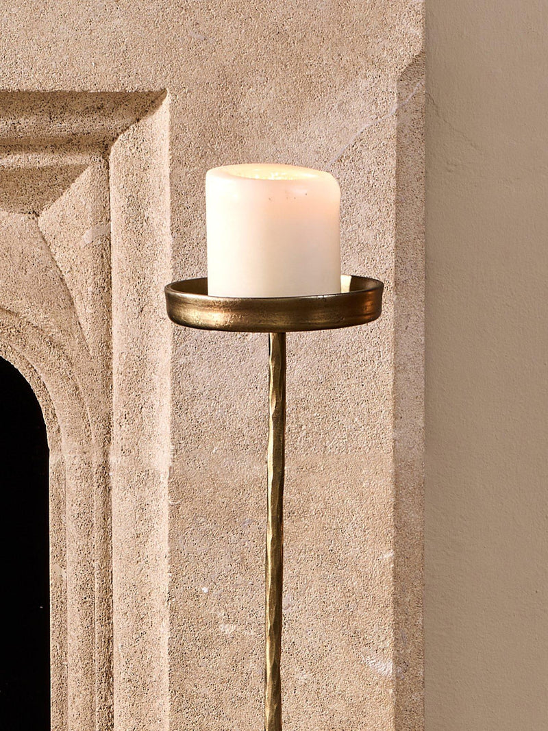 nkuku Sundra candle stand large antique brass (British brand)