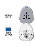 Go Travel EU plug adaptor 25W USB-C fast charge, UK version