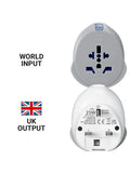 Go Travel plug adaptor worldwide to UK 25W USB-C, imported from the UK