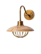 John Lewis nkuku Chakai Mango Wood Shade Wall Light, Natural- Buy online at McGrocer