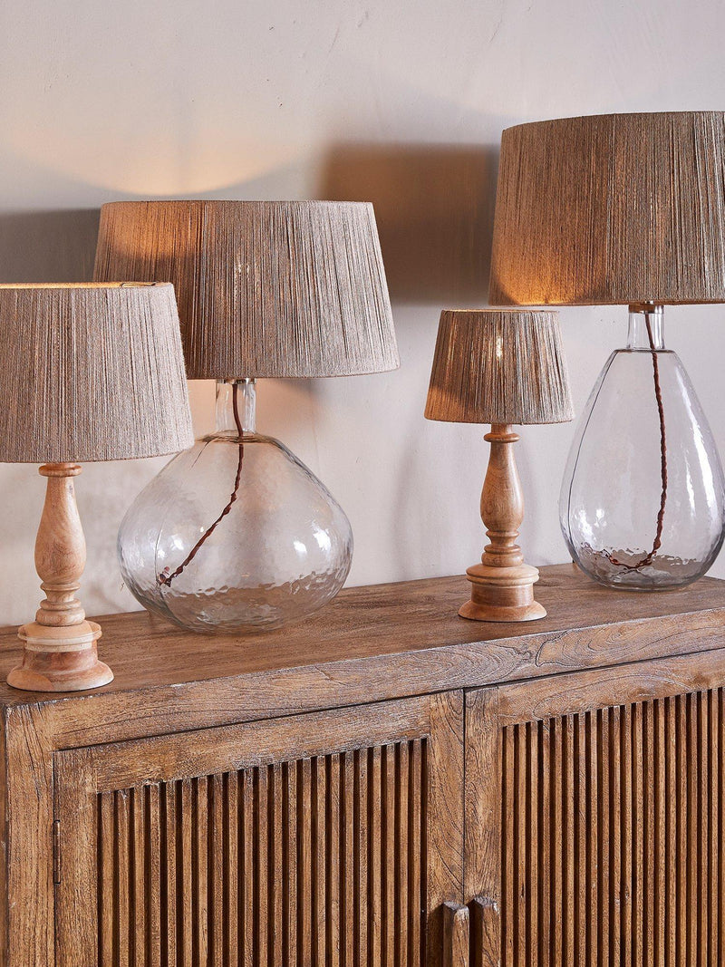 nkuku Tiwa jute tapered lampshade natural, UK version