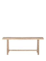 John Lewis nkuku Ibo Long Bench Natural Reclaimed Wood Bench H50 x W120 x D28cm- Buy online at McGrocer