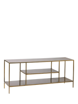 John Lewis nkuku Mahi Brass Media Shelving Unit, H50 x W120 x D35cm- Buy online at McGrocer