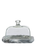 nkuku Kallso glass & marble butter dish (British brand)