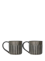 John Lewis nkuku Moda Ceramic Mug Set of 2 Pewter 300ml- Buy online at McGrocer