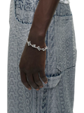 Marc Jacobs silver tone bracelet with cubic zirconia - British product