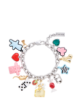 John Lewis Marc Jacobs Sticker Statement Bracelet Silver/Multi Charm Bracelet- Buy online at McGrocer