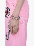 Marc Jacobs Sticker Statement bracelet silver tone multi charms (British brand)