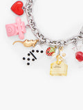 Marc Jacobs Sticker Statement bracelet silver tone multi charms (British brand)