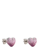 John Lewis Marc Jacobs Crystal Heart Stud Earrings, Silver/Rose- Buy online at McGrocer