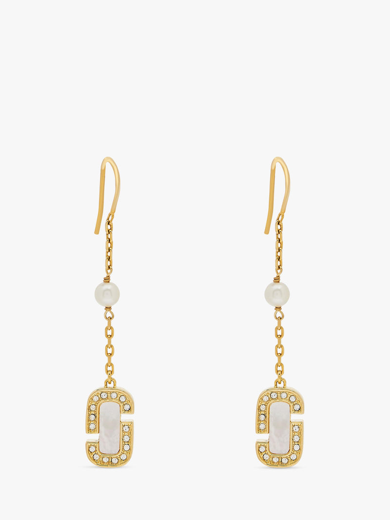 Marc Jacobs pearl drop earrings gold crystal - British product