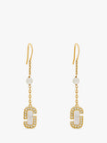 Marc Jacobs pearl drop earrings gold crystal - British product