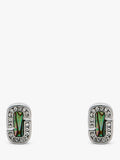 Marc Jacobs abalone glass stud earrings silver crystal (British brand)