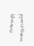 Marc Jacobs asymmetrical balloon drop earrings silver, UK version