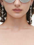 Marc Jacobs asymmetrical balloon drop earrings silver, UK version