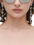 Marc Jacobs asymmetrical balloon drop earrings silver, UK version