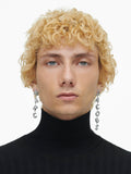 Marc Jacobs asymmetrical balloon drop earrings silver, UK version