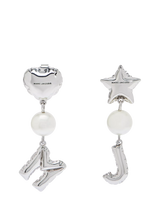 John Lewis Marc Jacobs MJ Balloon Drop Earrings, Silver- Buy online at McGrocer