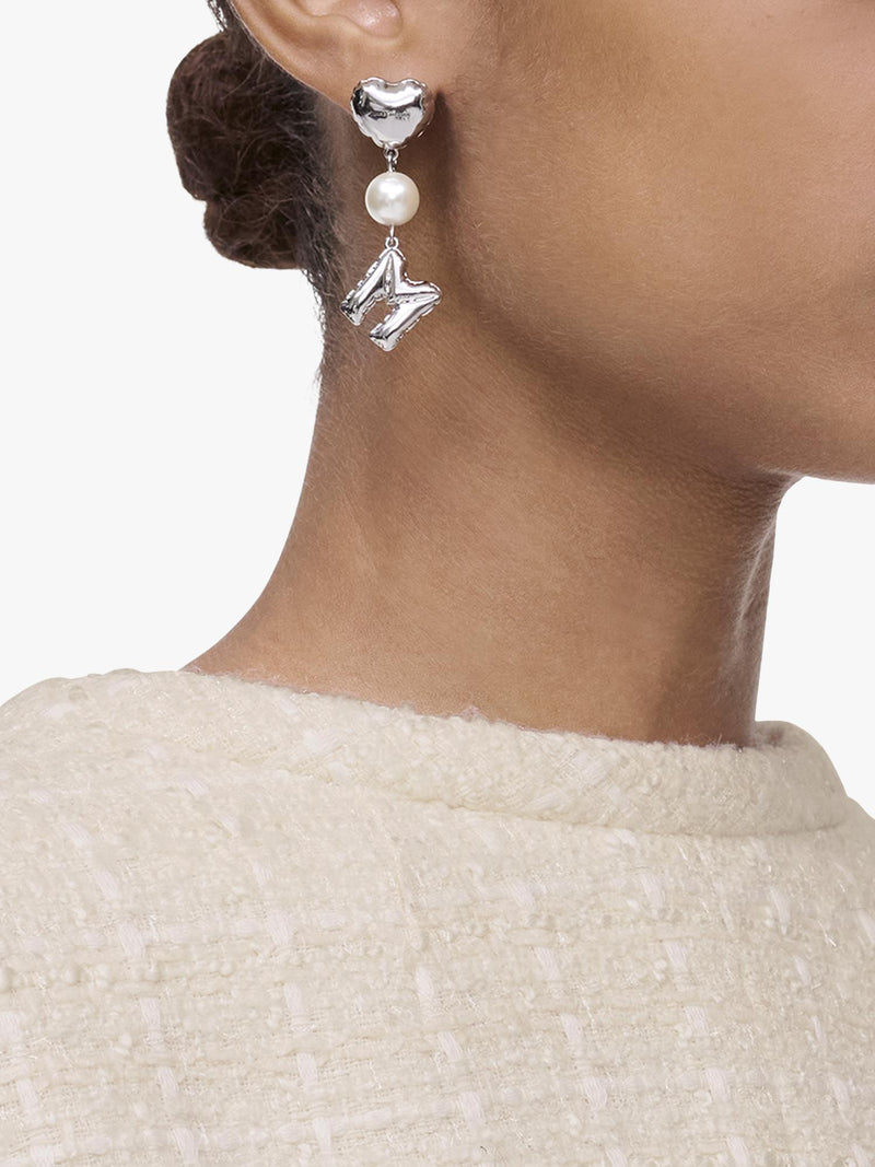 Marc Jacobs silver balloon earrings 10-12mm, UK version