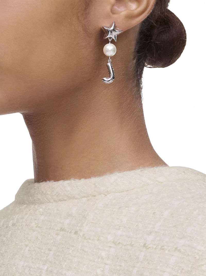 Marc Jacobs silver balloon earrings 10-12mm, UK version