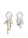 Marc Jacobs silver punk charm earrings 5x20mm - British product
