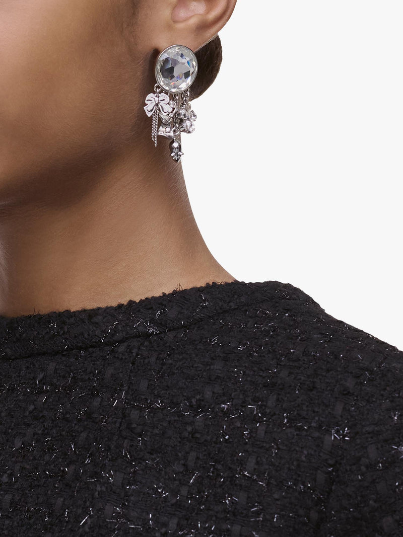 Marc Jacobs silver punk charm earrings 5x20mm - British product