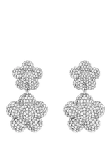 John Lewis Marc Jacobs Pave Puff Daisy Stud Drop Earrings Silver- Buy online at McGrocer