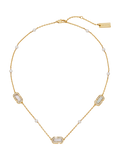 Marc Jacobs mother-of-pearl charm necklace gold crystal, UK version