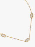 Marc Jacobs mother-of-pearl charm necklace gold crystal, UK version