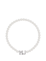 John Lewis Marc Jacobs Balloon Initials Pearl Necklace, Silver- Buy online at McGrocer