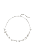 Marc Jacobs balloon letter logo necklace silver (British brand)