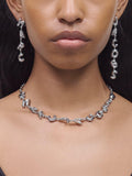 Marc Jacobs balloon letter logo necklace silver (British brand)