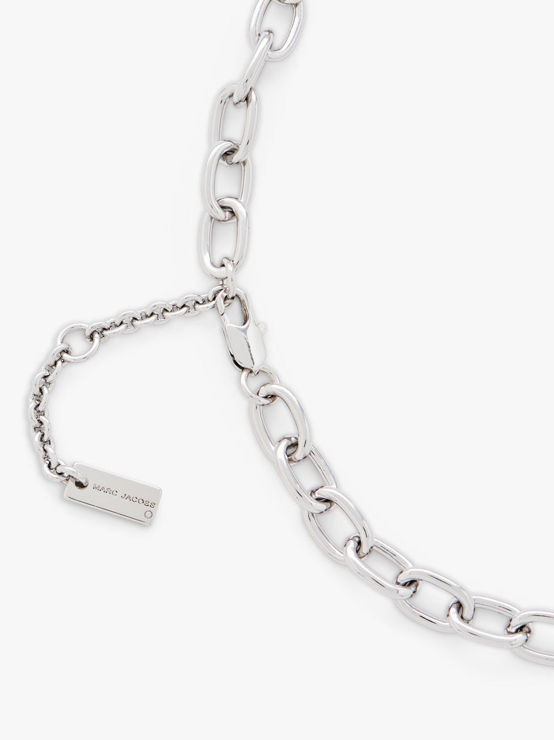 Marc Jacobs charm necklace silver gold punk design, imported from the UK