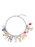 Marc Jacobs Sticker Statement Necklace Silver Multi - British product