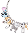 Marc Jacobs Sticker Statement Necklace Silver Multi - British product
