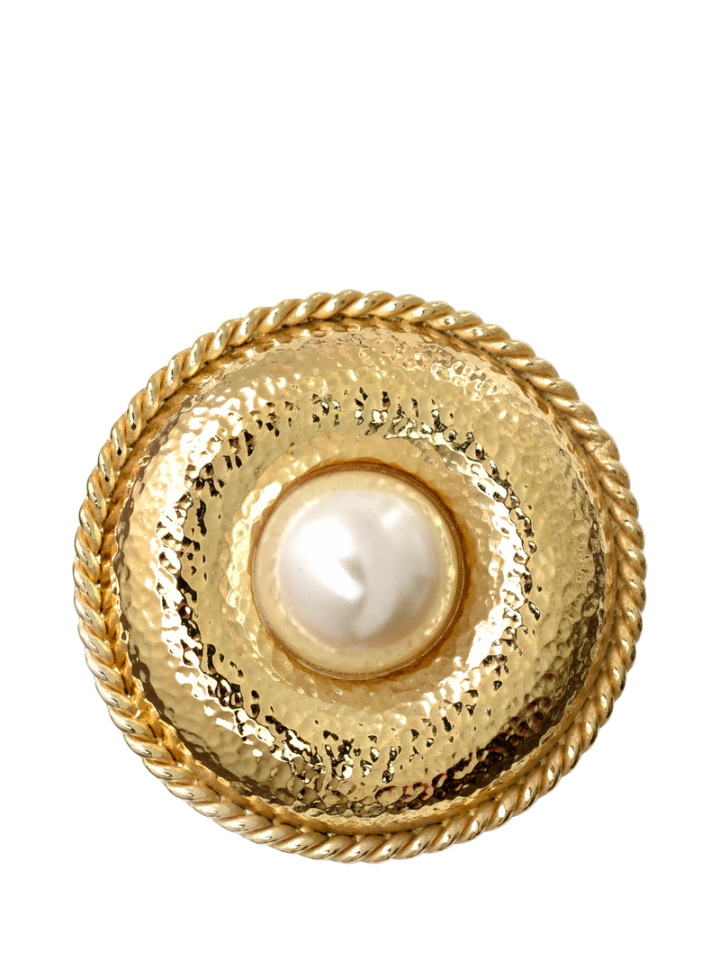 Eclectica faux pearl brooch with rope detail, imported from the UK