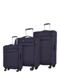 Rock Harper 8-Wheel Soft Shell Suitcase Set of 3
